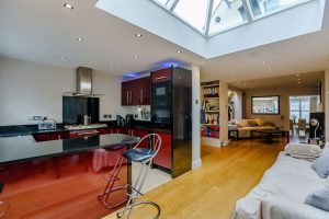 contemporary kitchen in a modernised period house for sale with Rickitt Partnership estate agents