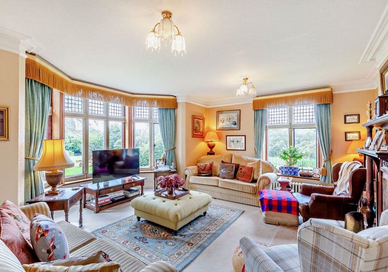 the drawing room in a house for sale in Malpas
