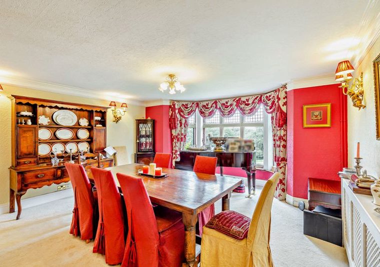 the dining room in a period detached house for sale in Malpas