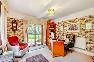 the study with full length french doors in a house for sale with Chester estate agent Rickitt Partnership