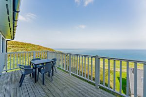 the view from the balcony at a holiday apartment for sale at Nature's Retreat, North Wales