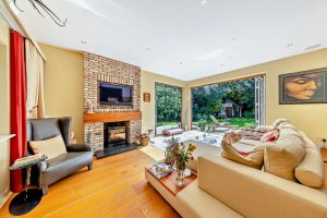 open plan living room in a house for sale in Farndon