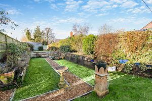 the garden at a cottage for sale with Rickitt Partnership estate agent