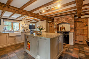 the kitchen in a converted mill house for sale with Rickitt Partnership estate agency