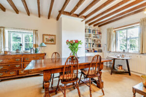 dining room in a period farmhouse for sale in Churton