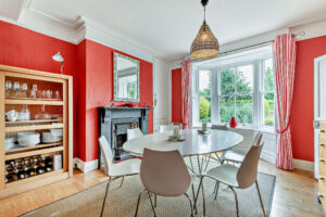 the dining room at a detached period house for sale in Farndon