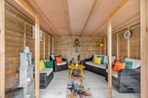 garden and garden room in a barn conversion for sale in Bowling Bank