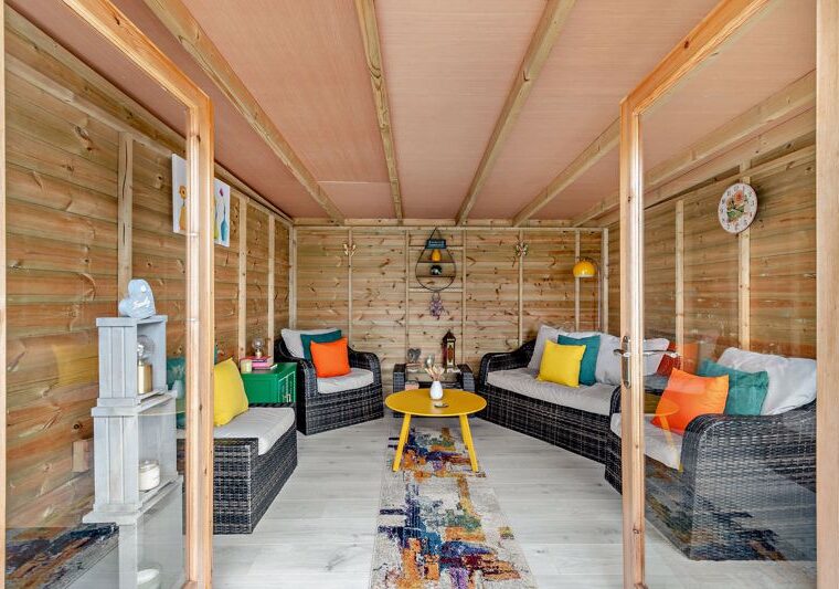 garden and garden room in a barn conversion for sale in Bowling Bank