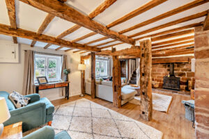 the drawing room in a period house for sale in Holt